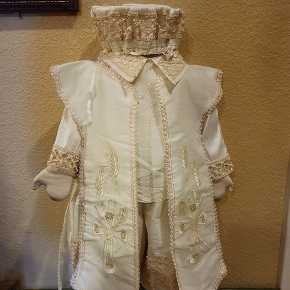 Baptism Dress for Boys Made of SILK (9-12 Months) - Picture 2 of 5